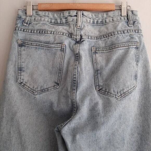 Vintage Hi-Rise Broken-In Mom Jean Faded Distressed Blue Sz 8 / M - Picture 12 of 14